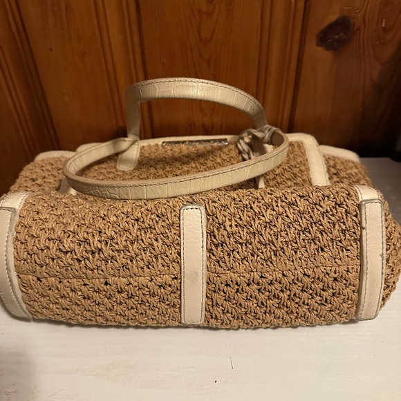 Brighton Tan and Cream Woven Tote - Picture 5 of 10